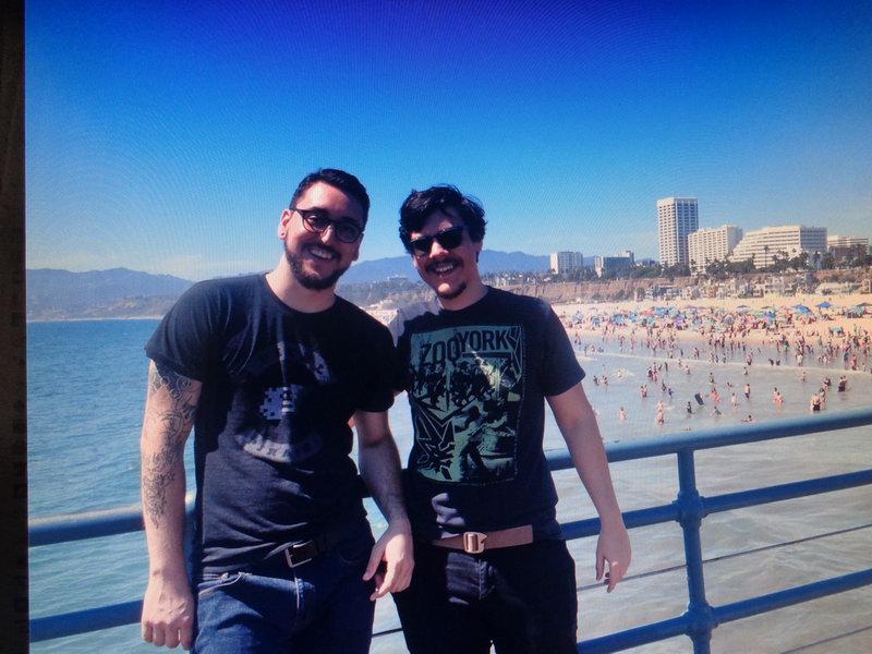 Chris and Joshua  Los Angeles, Santa Monica Pier .DSC00787