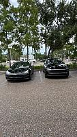 Hana's car left, Chris' car right